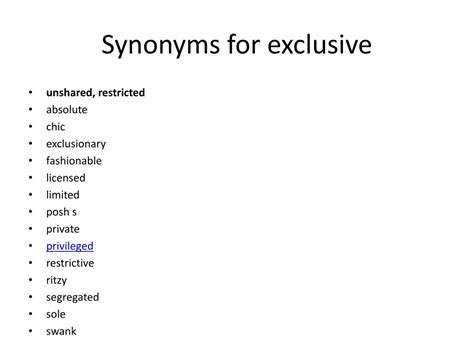 caravel synonym|another word for exclusive.